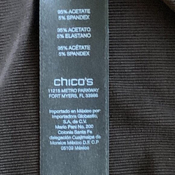 Chico's Travelers Square Neck Tank Top Sz 0 (S/4) Brown 132J - Picture 7 of 8